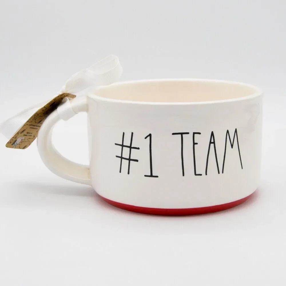 Rae Dunn Peanuts Football Soup Mug, #1 Team, Snoopy & Peanuts Gang, Ceramic, New - Picture 2 of 9